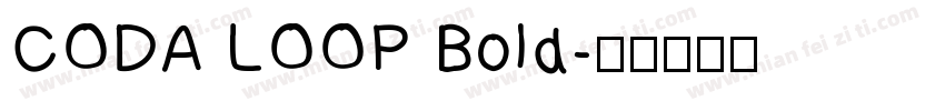 CODA LOOP Bold字体转换